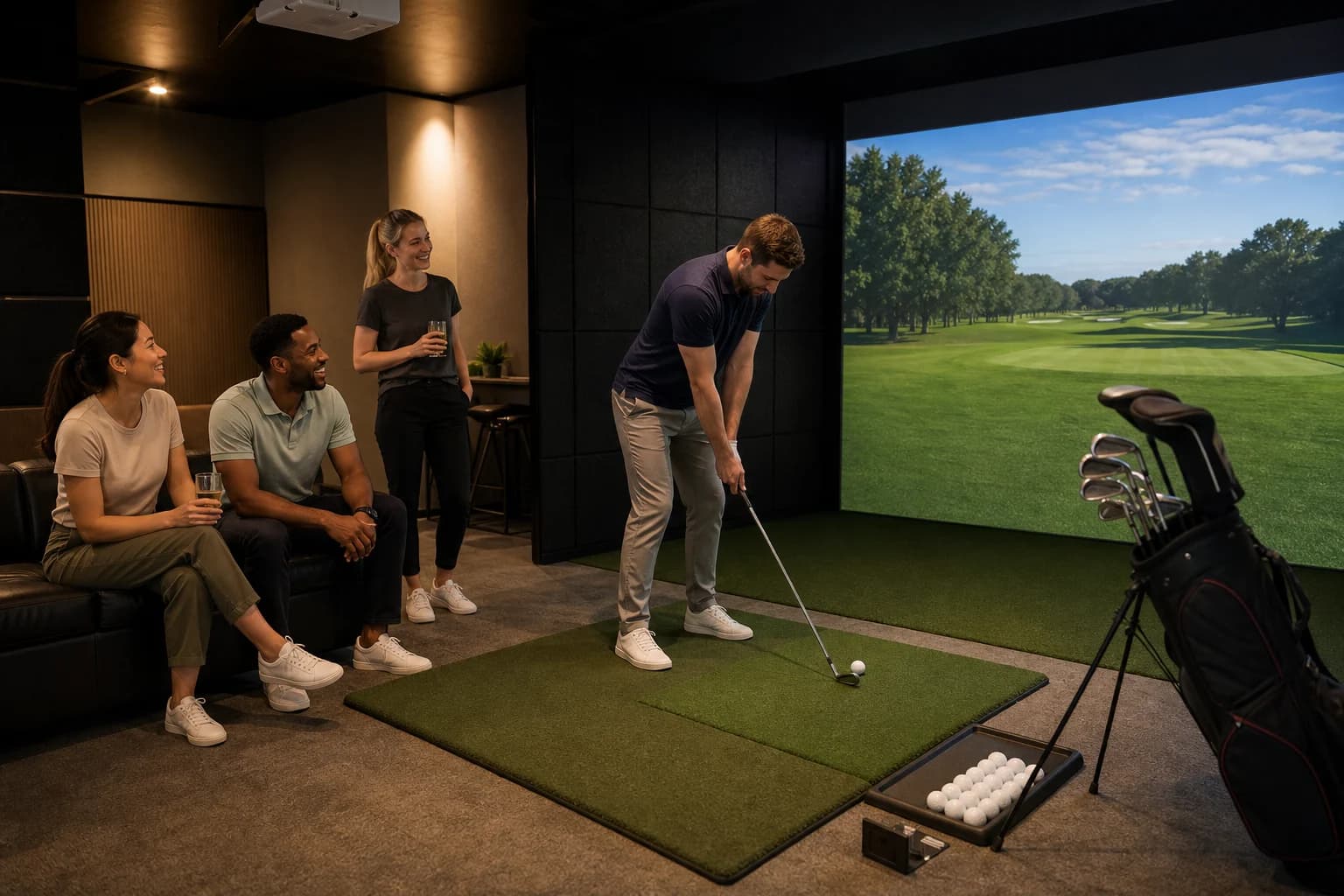 How Many People Can Play a Golf Simulator? Group Guide